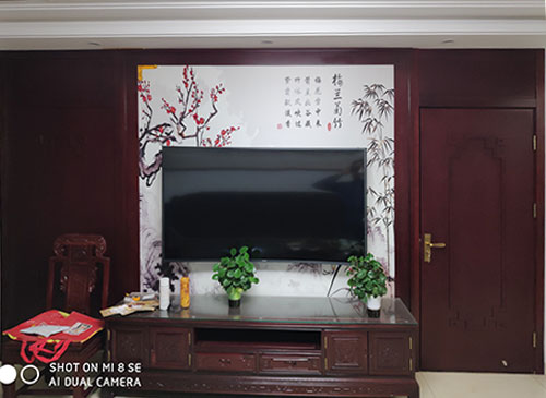 东城中式家庭装修电视柜效果展示